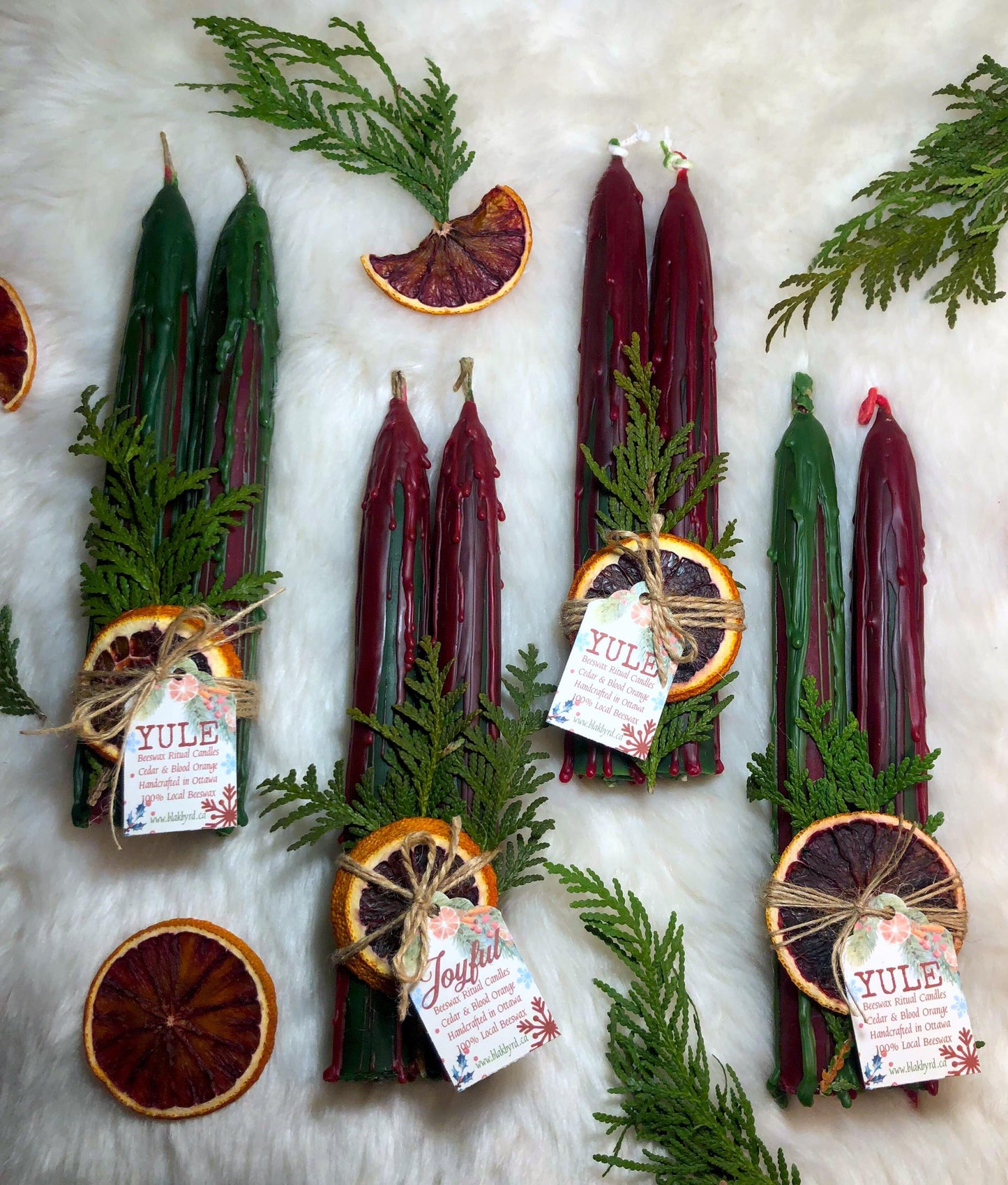 YULE Taper Candle Set