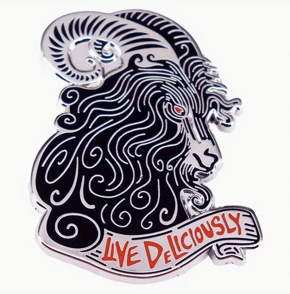'Live Deliciously' -enamel pin