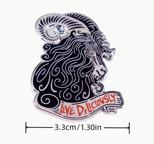 'Live Deliciously' -enamel pin