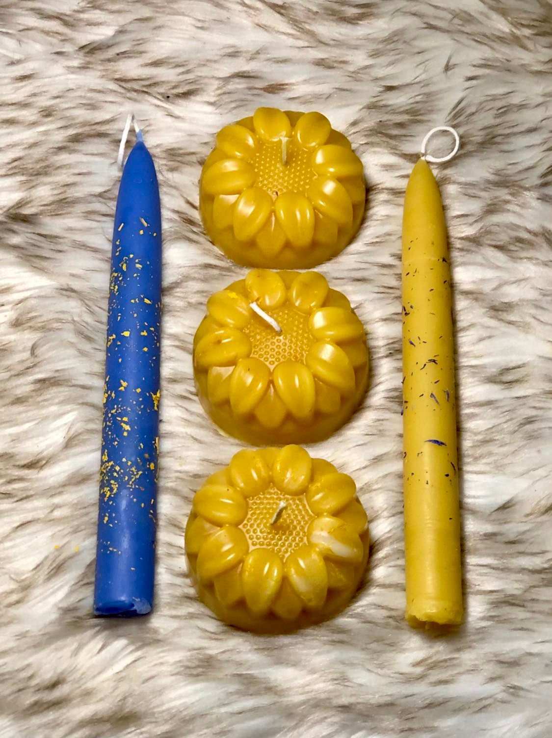 CANDLE SET - Intention Tapers & Sunflowers