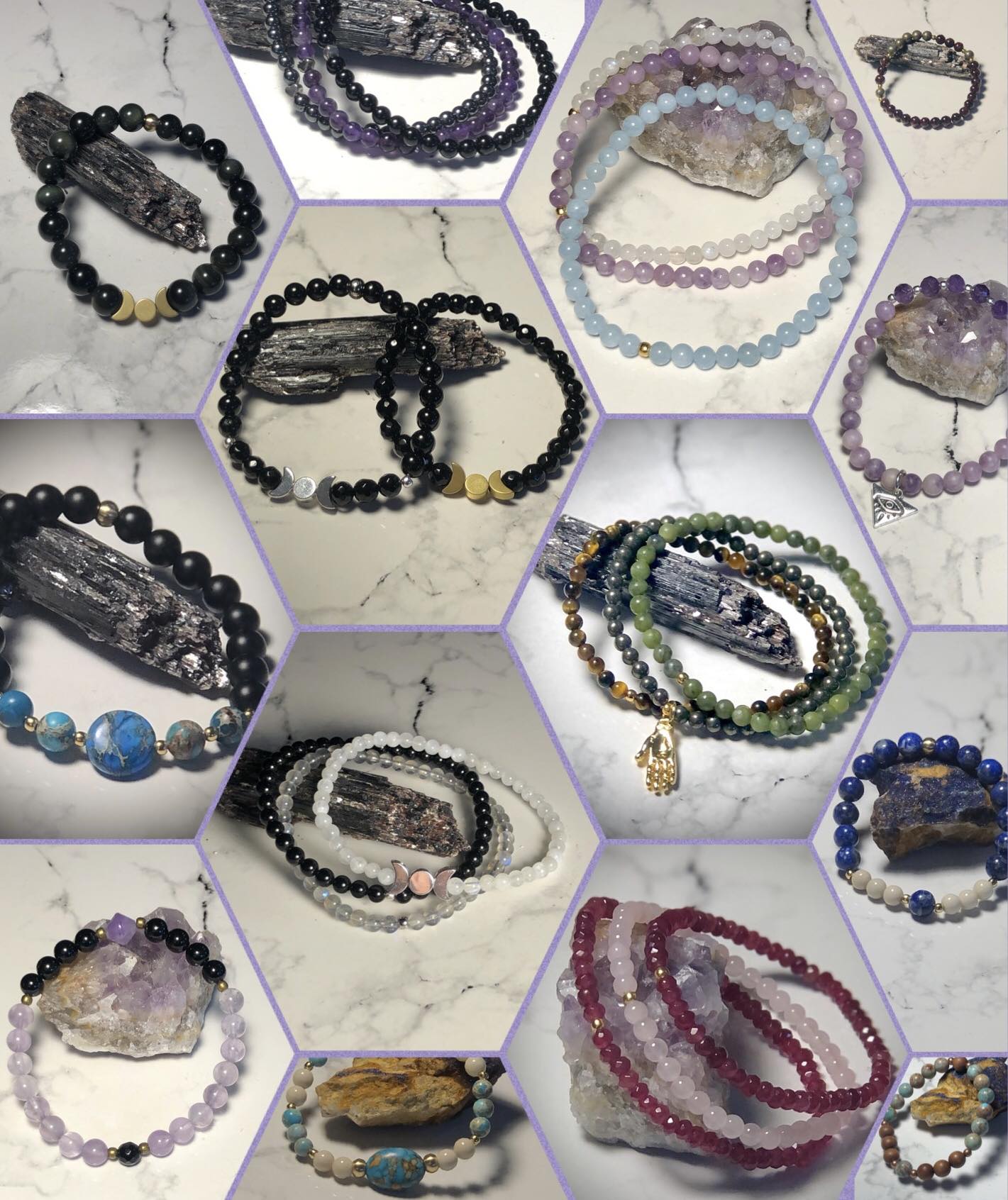 Custom Sacred Circle Gemstone Bracelets