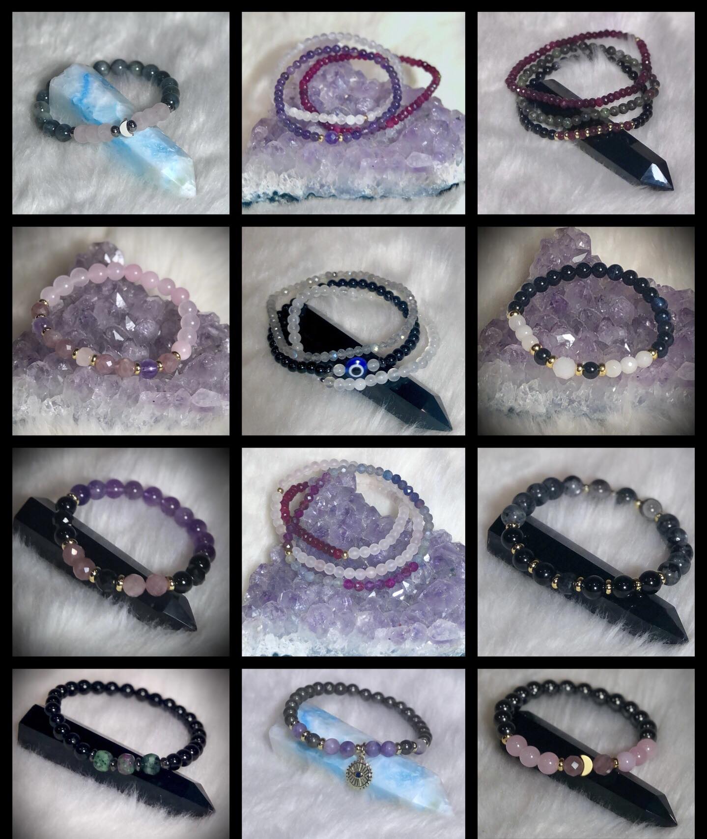Custom Sacred Circle Gemstone Bracelets