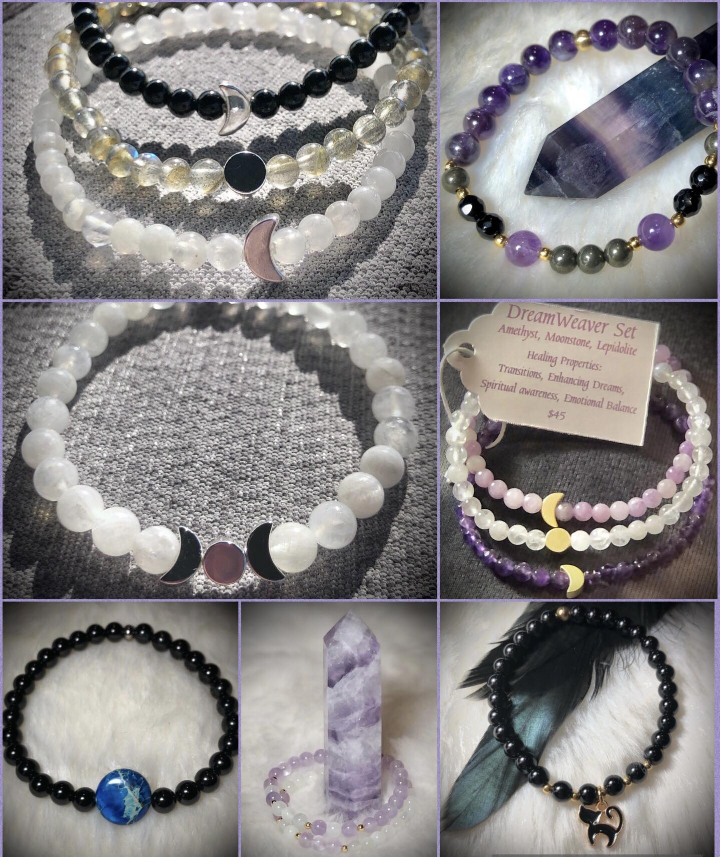 Custom Sacred Circle Gemstone Bracelets
