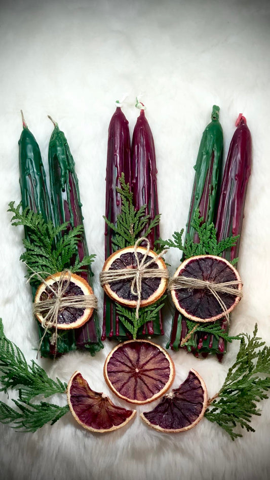 YULE Taper Candle Set