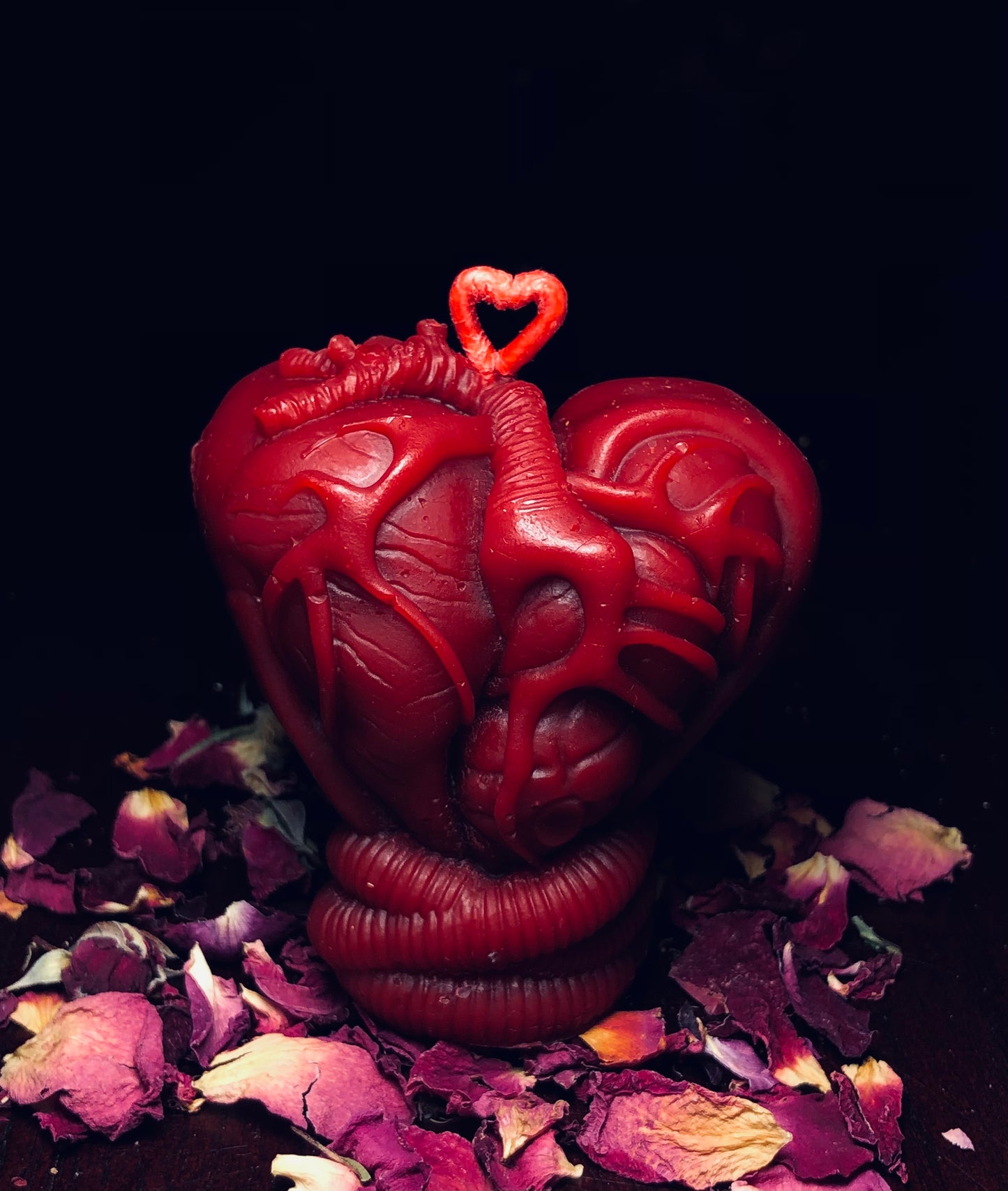 ℌ𝔞𝔲𝔫𝔱𝔢𝔡 ℌ𝔢𝔞𝔯𝔱 - Beeswax Ritual Candle