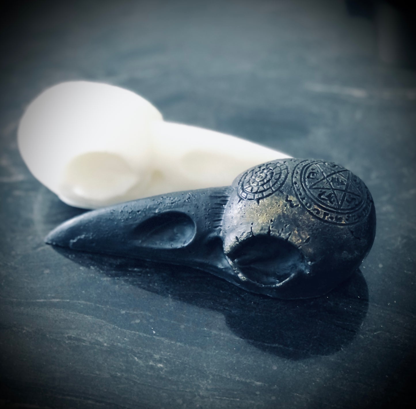 The Raven - Ritual Beeswax Skull Candle