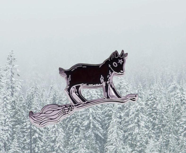 Baby Black Phillip Takes Flight - Enamel Pin