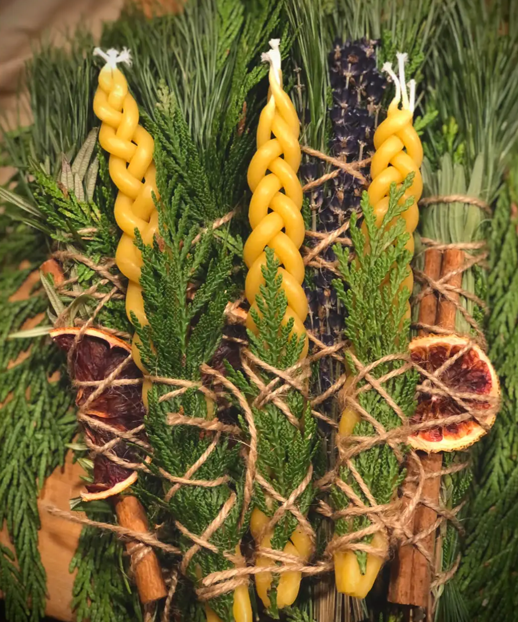 Braided Beeswax Candles