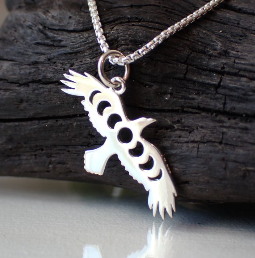 Raven Moon Phase Necklace