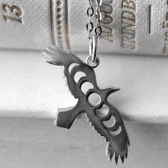 Raven Moon Phase Necklace