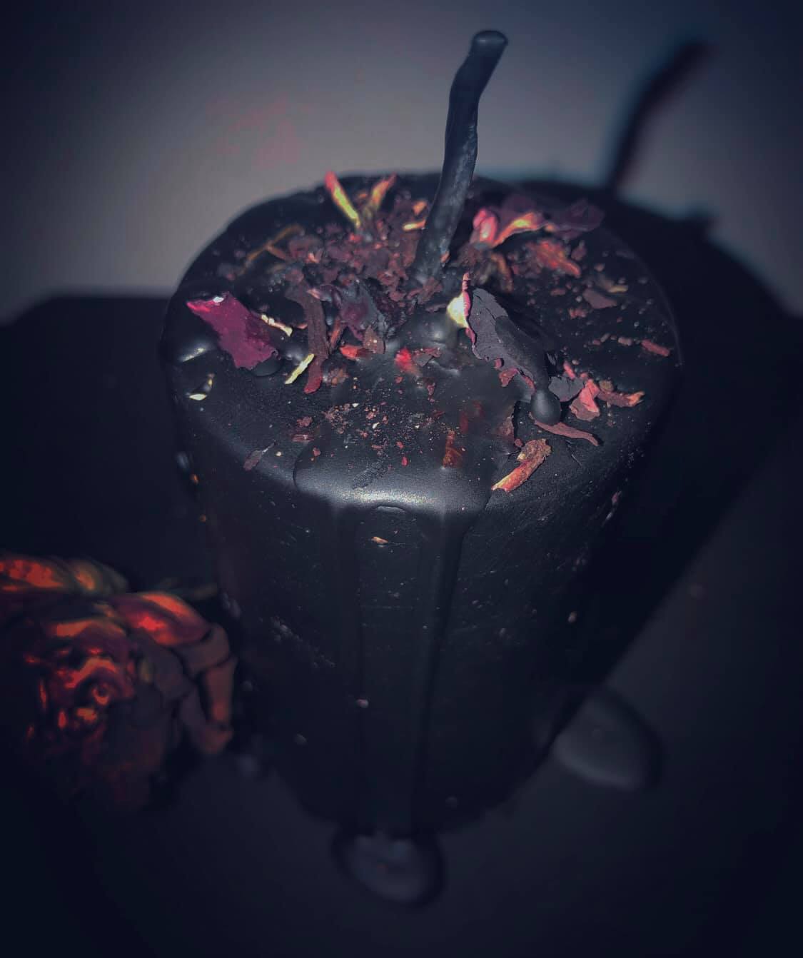 Ritual Pillar Candles ~ with Crystals & Herbs