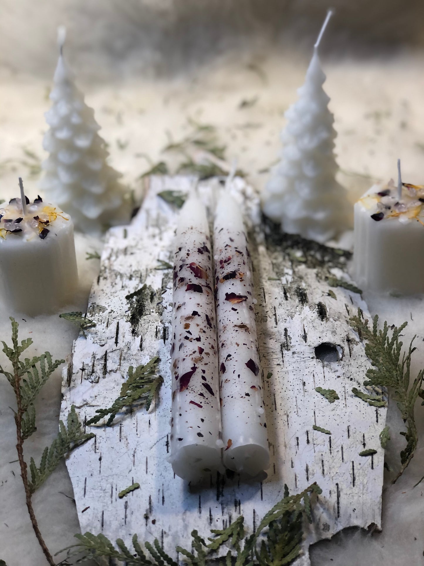 White Herbal Intention Candles